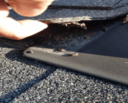 Penetrations not properly flashed with ice and water shield