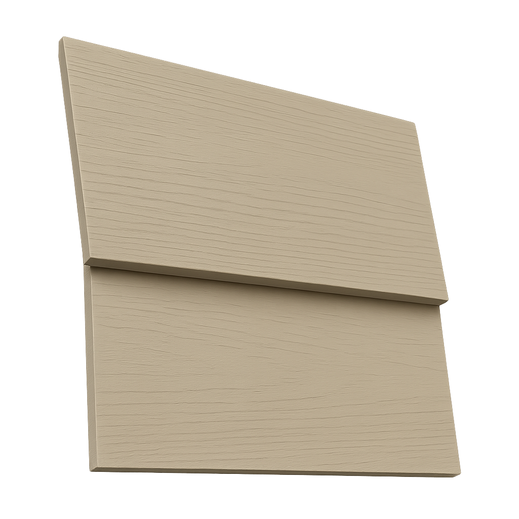 Fiber cement siding profile with painted surface and seams