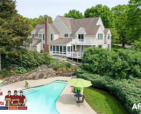 After - Everlast Composite Siding, Sand Dune, GorillaPlank® Siding System, United Home Experts, Sherborn, MA 01770 (6)