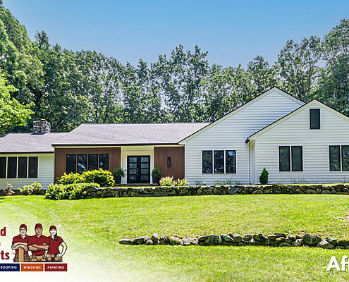 Marvin Elevate Windows, Everlast Composite Siding, Natural White, Gorilla Plank® Siding System, United Home Experts, Lincoln, MA 01773 (2)