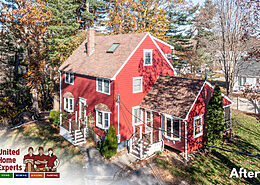 After - Everlast Composite Siding, Cabernet Red, Gorilla Plank® Siding System, United Home Experts, Wilmington, MA 01887 (7)
