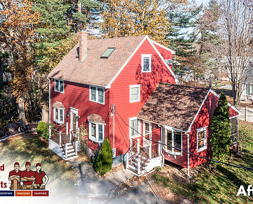 After - Everlast Composite Siding, Cabernet Red, Gorilla Plank® Siding System, United Home Experts, Wilmington, MA 01887 (7)