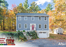 After - Everlast Siding, Seaside Grey, Gorilla Plank Siding System®, Owens Corning Shingles, Estate Grey, Leak Proof Roof System®, Jefferson, MA 01522 (9)