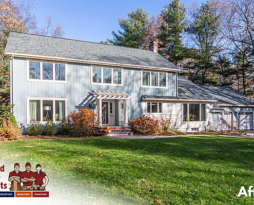 After - Provia Windows & Doors, Exterior Painting, Owens Corning Roofing, Velux Skylights, Southborough, MA 01772