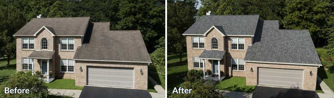 Connecticut Roofing Solutions What to Expect in the New Year - Before and After - Owens Corning - Williamsburg Gray