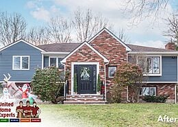 After - Everlast Composite Siding, Blue Spruce, Gorilla Plank® Siding System, United Home Experts, Norwood, MA 02062