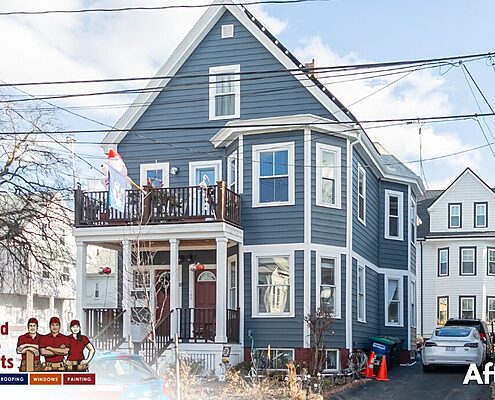 After - Everlast Composite Siding, Blue Spruce, Gorilla Plank® Siding System, United Home Experts, Somerville, MA 02144