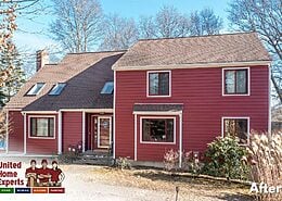 After - Everlast Composite Siding, Cabernet Red, Gorilla Plank® Siding System, United Home Experts, Ashland, MA 01721