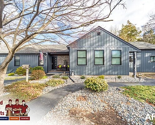 After - Everlast Composite Siding, Storm Gray, United Home Experts, Whitman, MA 02382 (3)