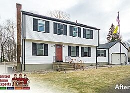 After - Exterior Painting, Sherwin Williams Extra White, Tricorn Black, Carpentry, United Home Experts, Milford, MA 01757