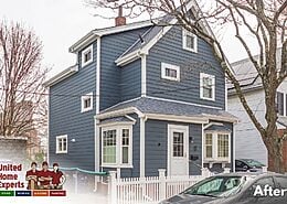 After - Everlast Composite Siding, 7_ Blue Spruce, GorillaPlank® Siding System, Somerville, MA 02143