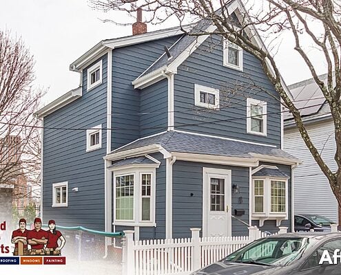 After - Everlast Composite Siding, 7_ Blue Spruce, GorillaPlank® Siding System, Somerville, MA 02143