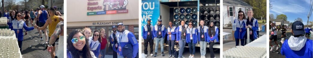 United Home Experts at the 129th Boston Marathon, 2025 - Team Banner