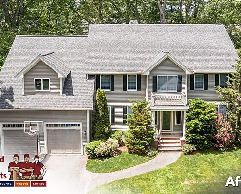 After - Asphalt Roof Replacement, Williamsburg Gray, Owens Corning Roof Shingles, Leak-Proof Roof System®, Lexington, MA 02421